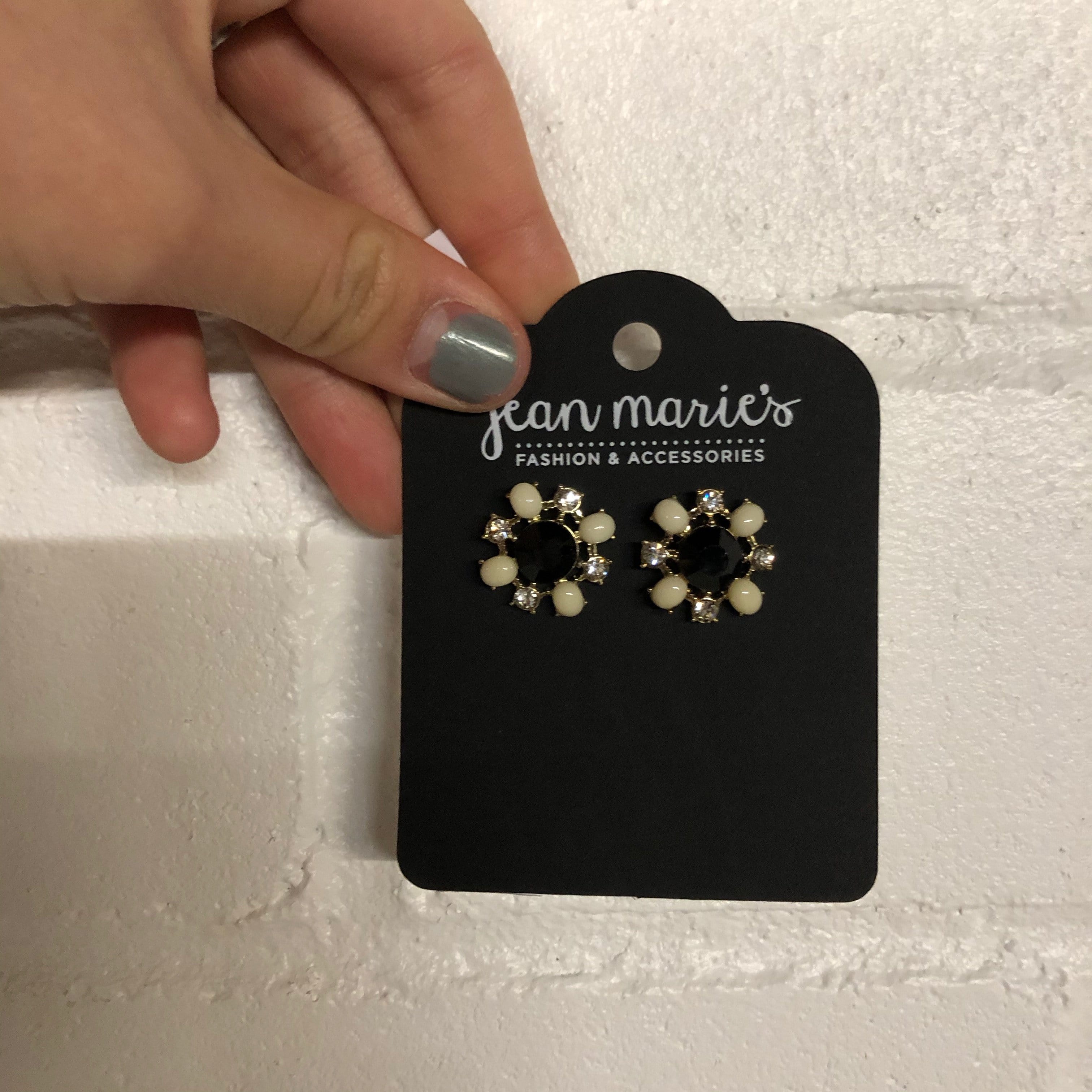 Black & White Stone Stud