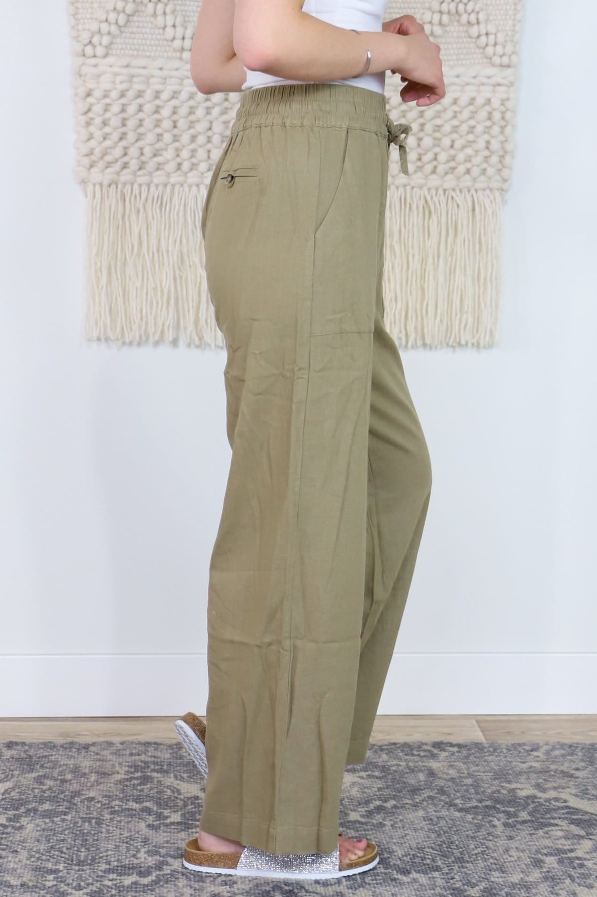 Linen Drawstring Pant
