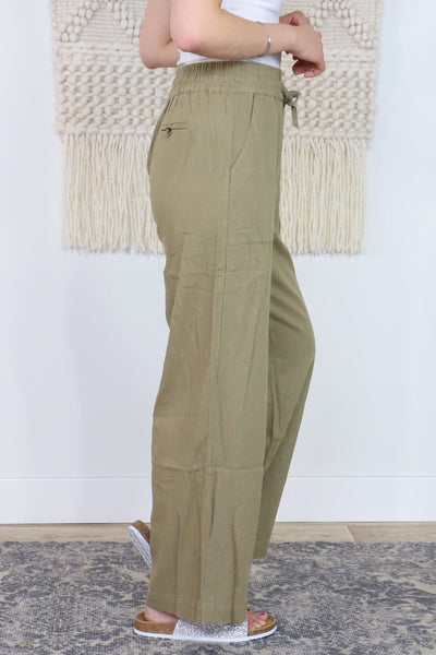 Linen Drawstring Pant