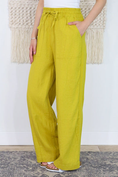 Linen Drawstring Pant