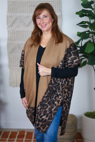 Cozy Up Leopard Kimono