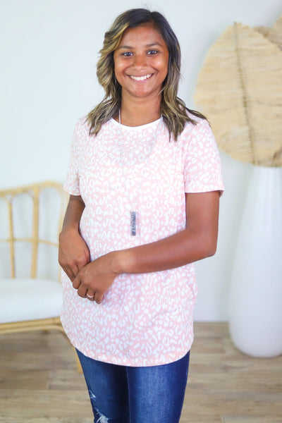 Blush Leopard Tee