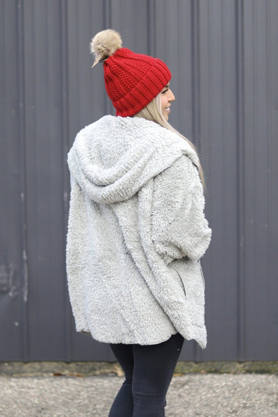 Plush Sherpa Cardigan Onesize