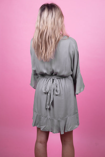 Sage Cross Front Dress
