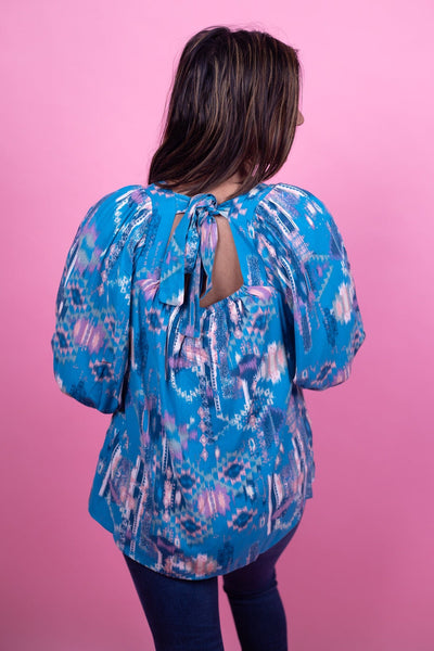 Aztec Tie Dye Blouse