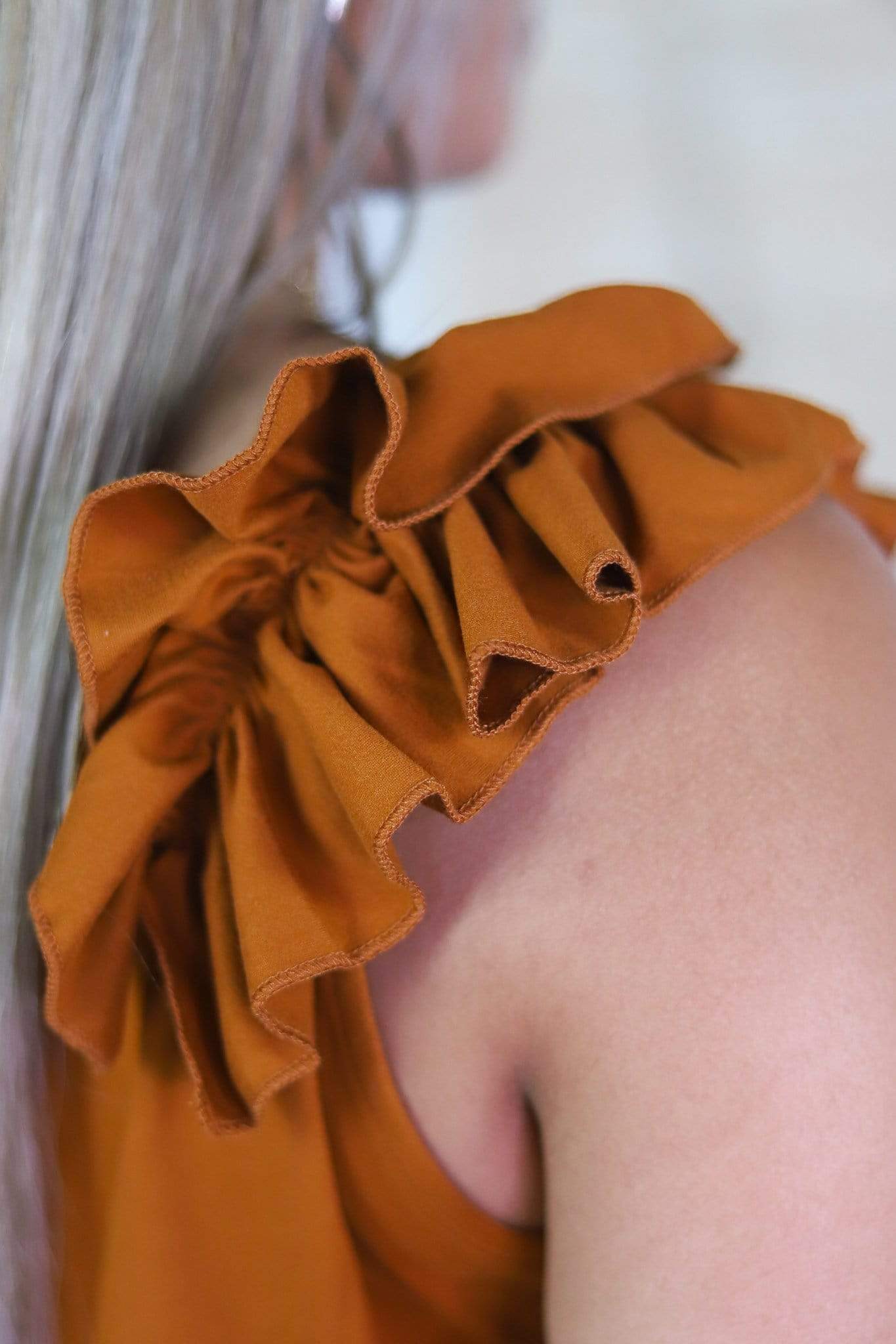 Knit Ruffle Shoulder Tank