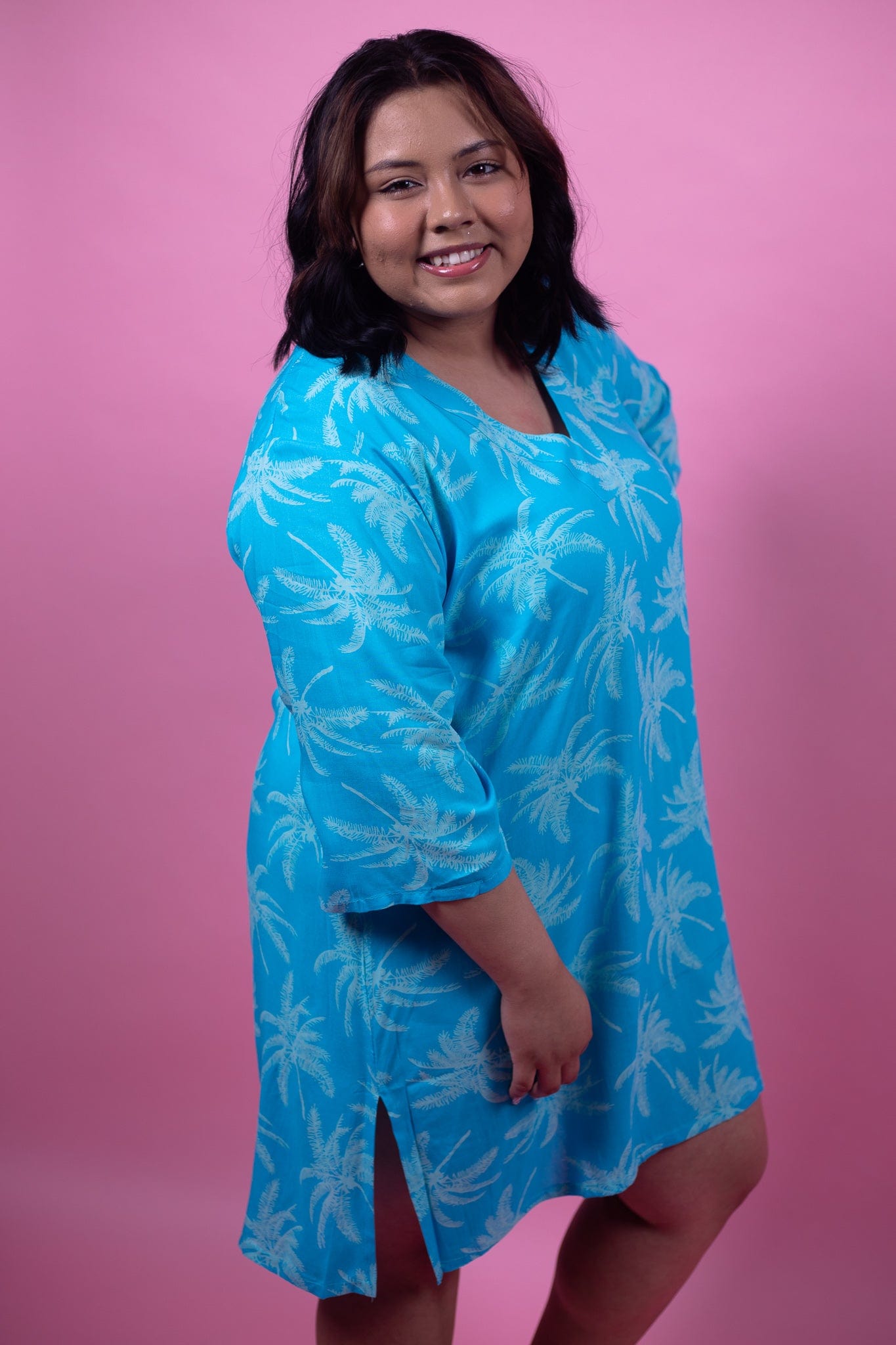 Blue Palms Dress