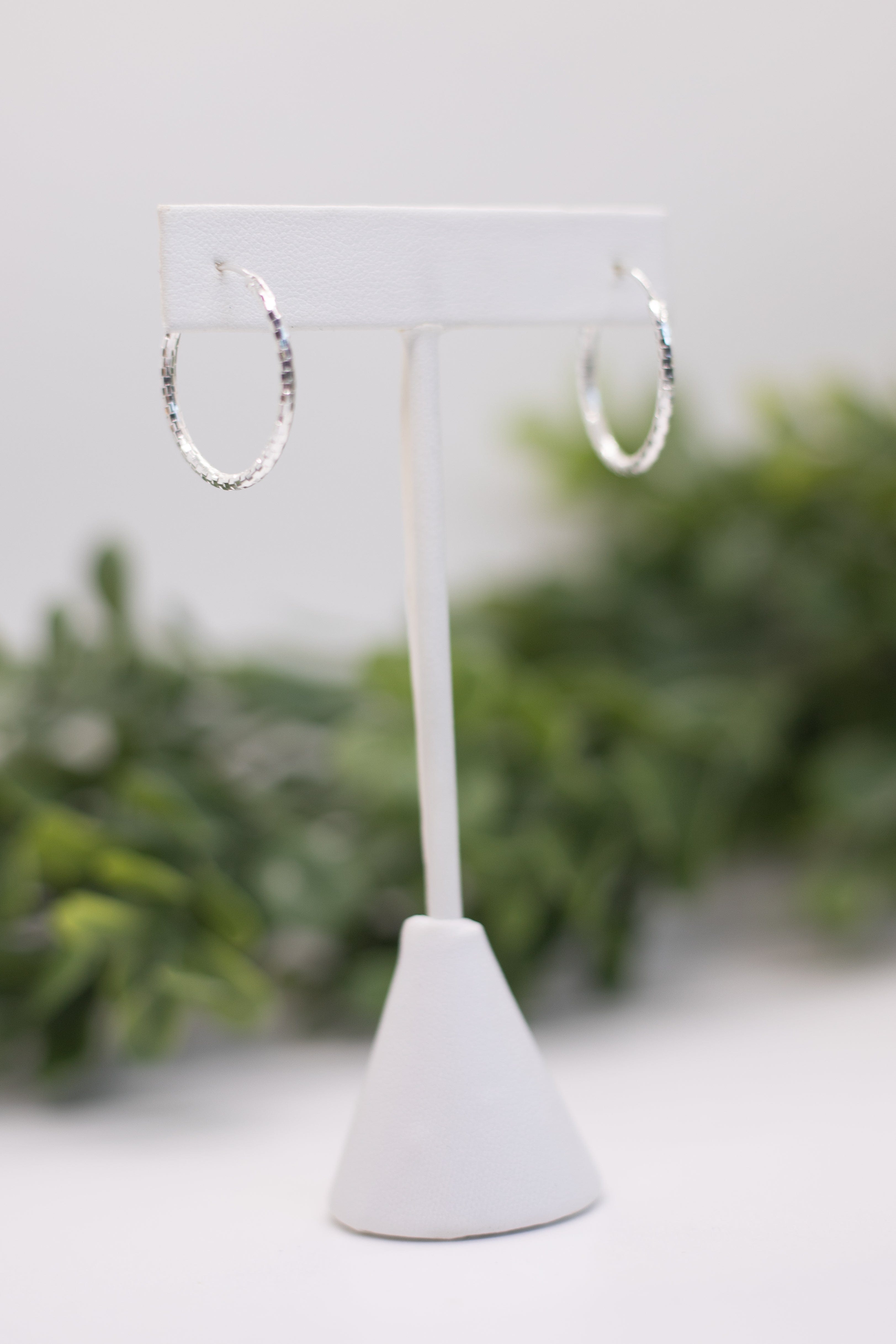 Dainty Silver Hoop