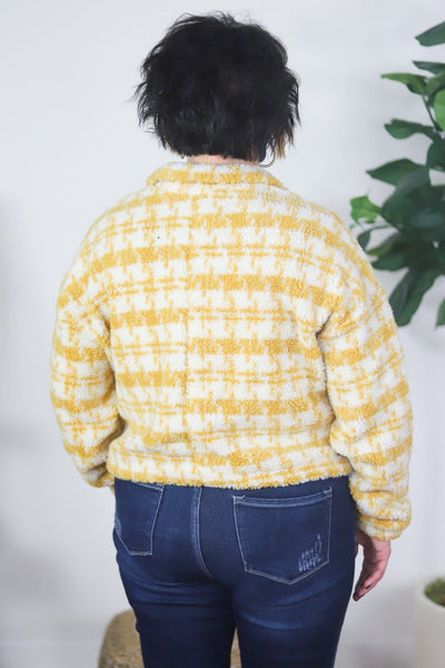 yellow pattern soft texture top