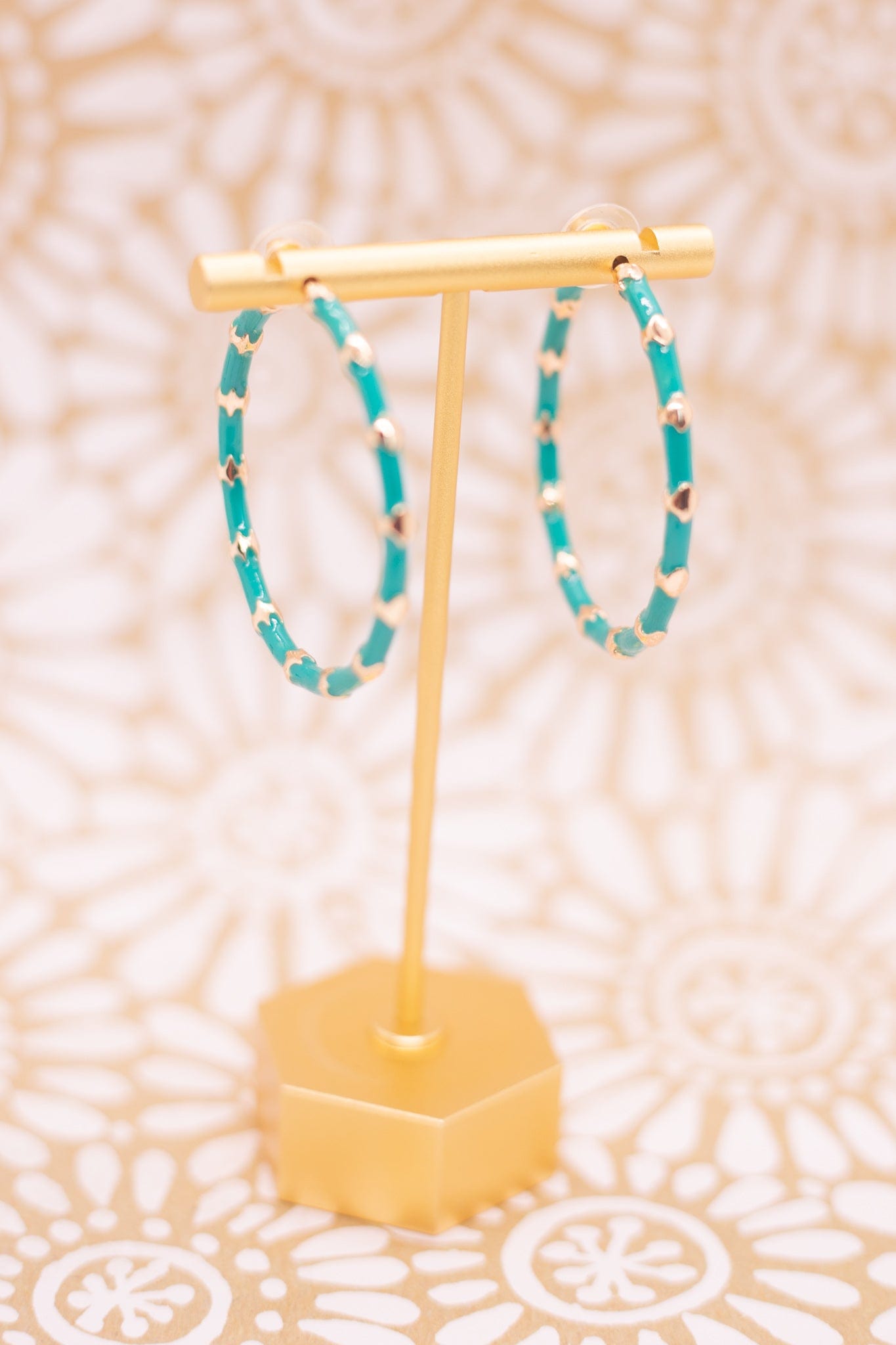 Enamel Hoop Earring