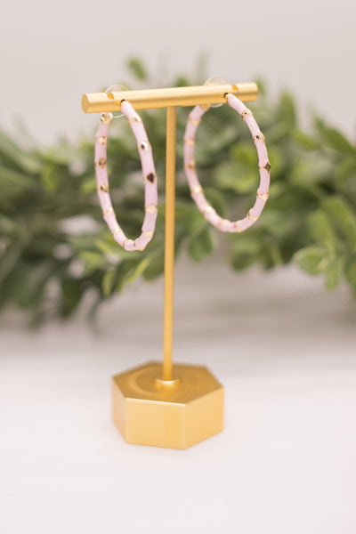 Enamel Hoop Earring