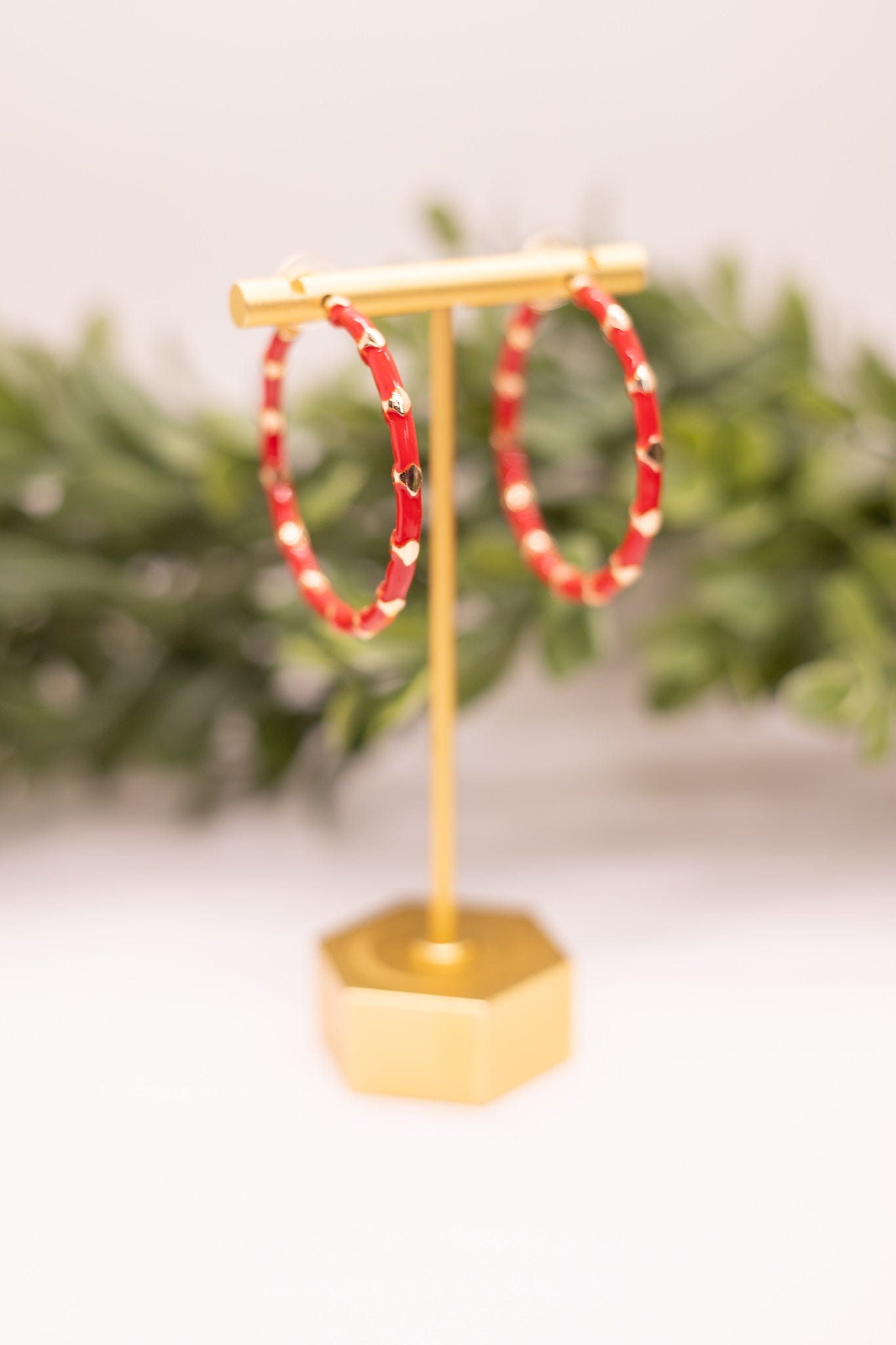 Enamel Hoop Earring
