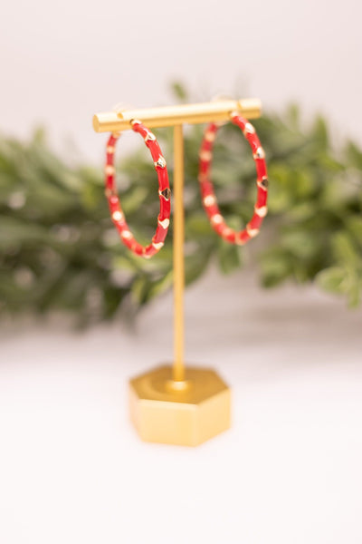 Enamel Hoop Earring