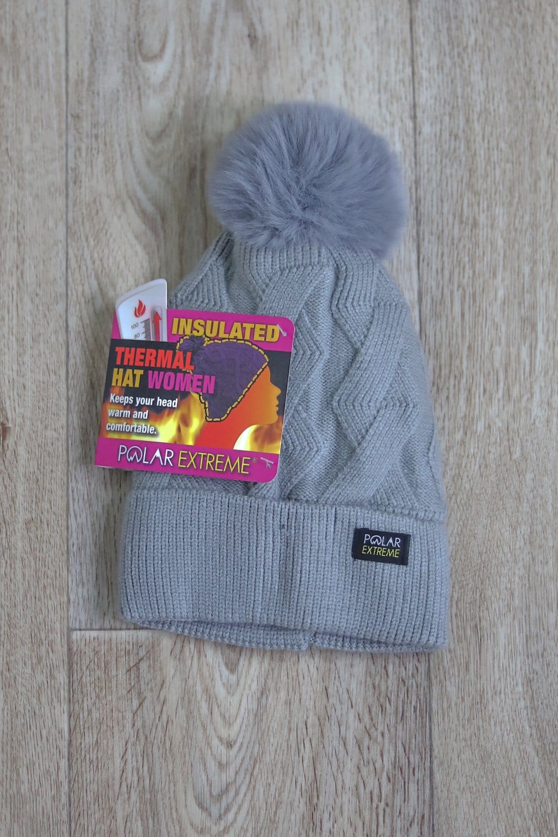 grey braided hat 