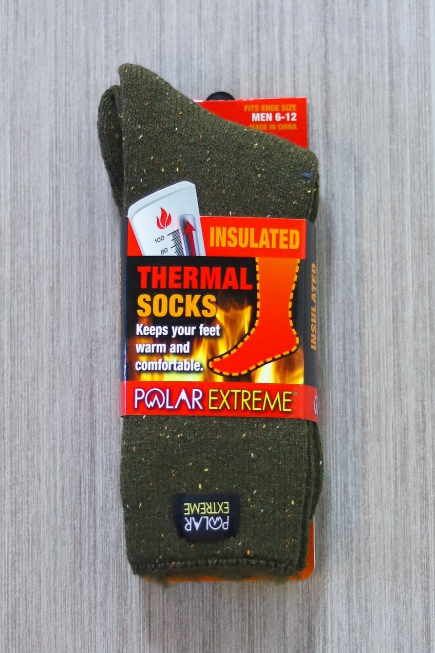 specked knit green warm sock