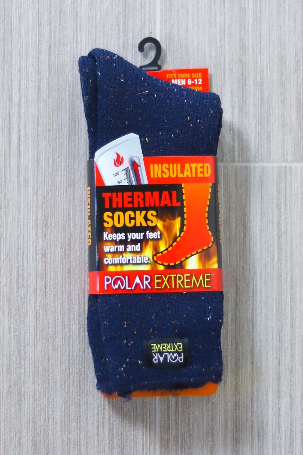 blue speckled sock 