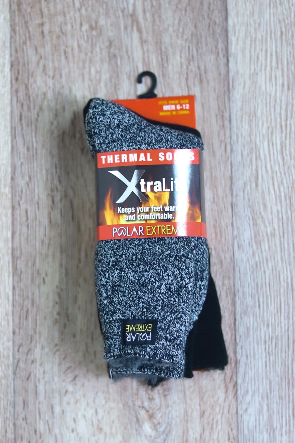 Polar Extreme Heat Xtra Light Men's Brushed Sock 2pk