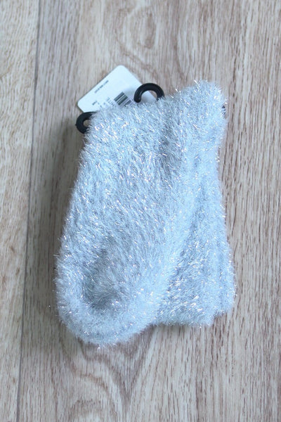 white blue sparkle sock 