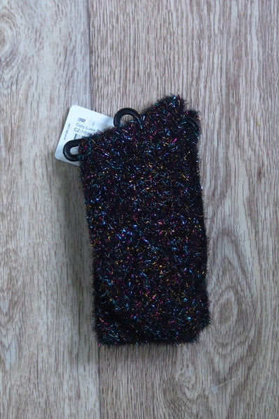 iridescence sparkle black sock