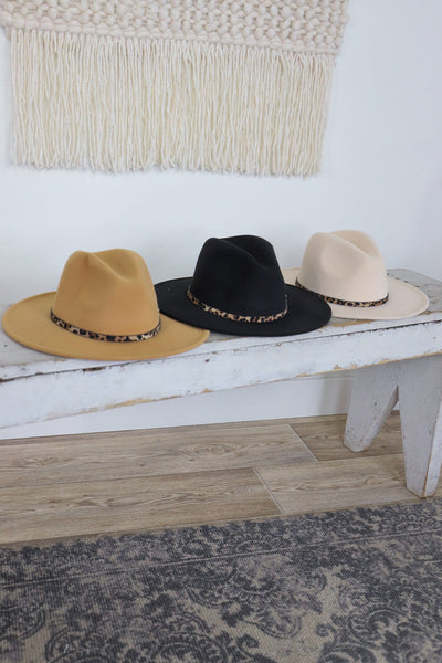 Leopard Band Fedora