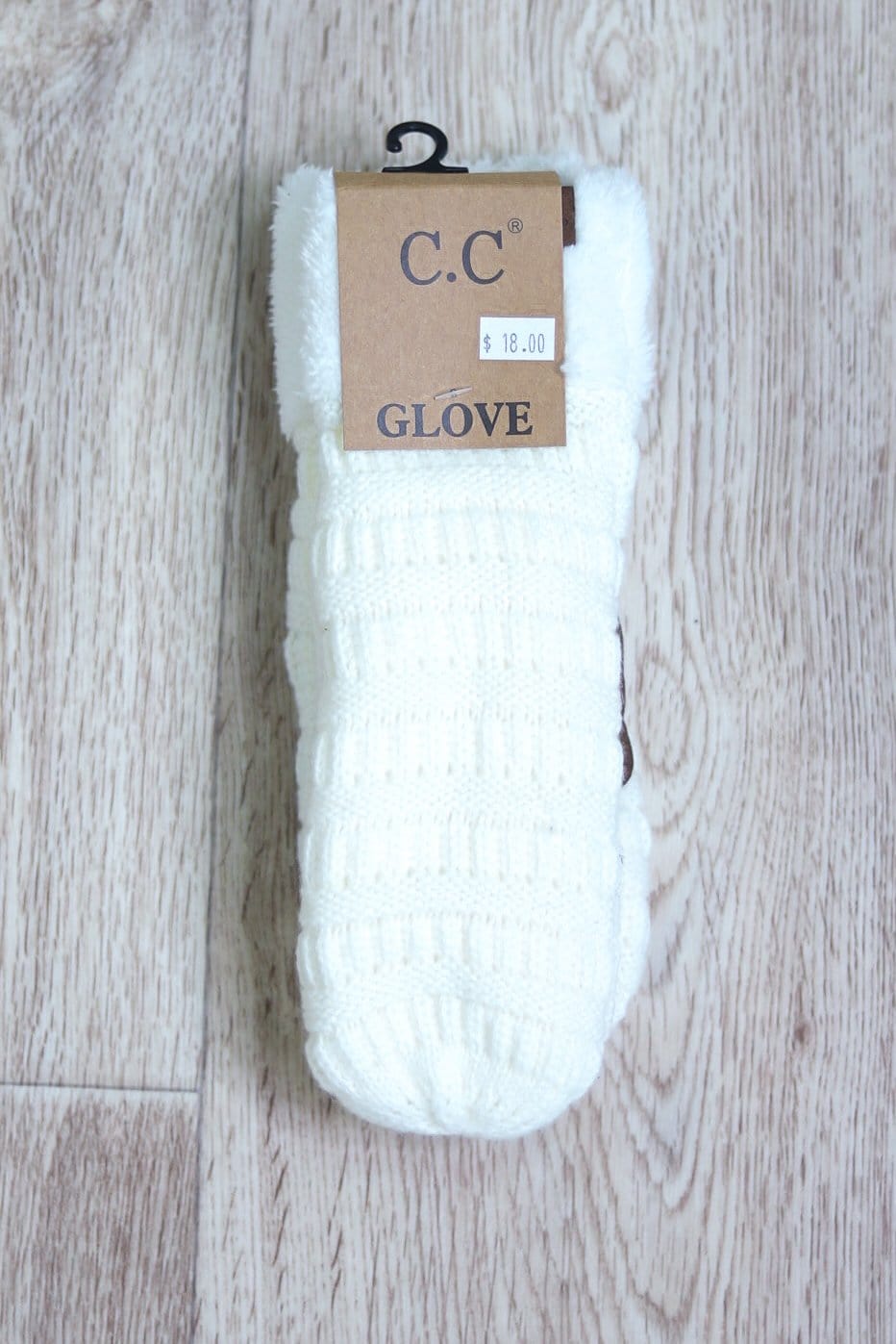 ivory knit glove 
