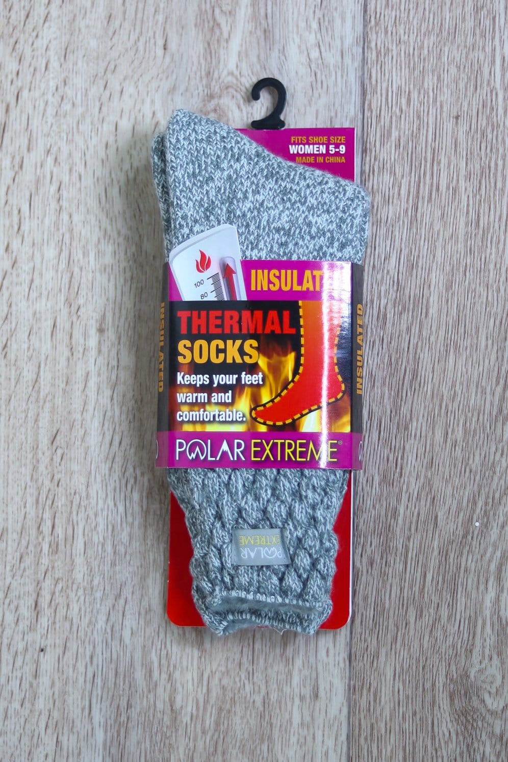 grey white textured sock