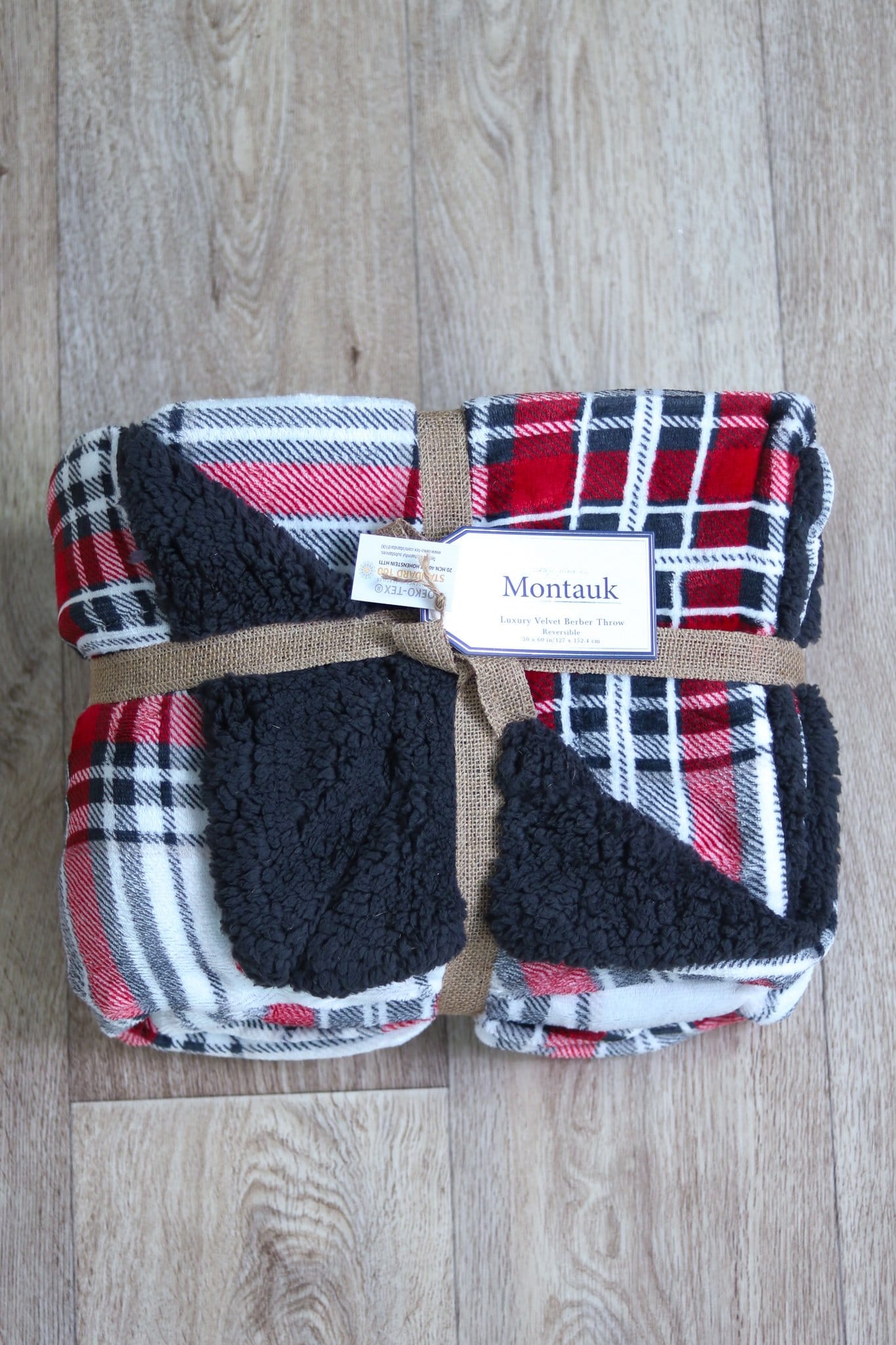 Plaid Velvet Berber Throw