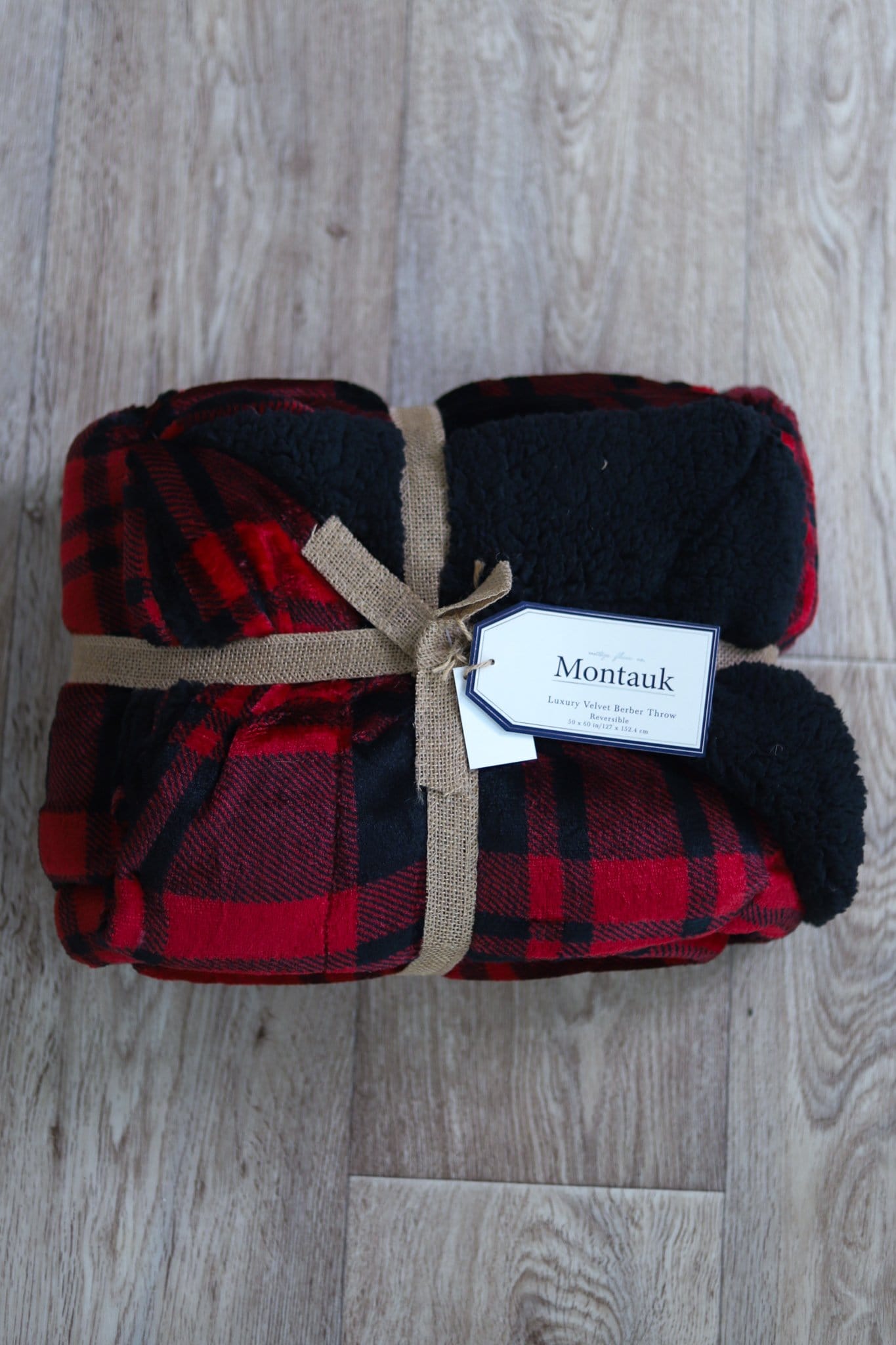 Plaid Velvet Berber Throw