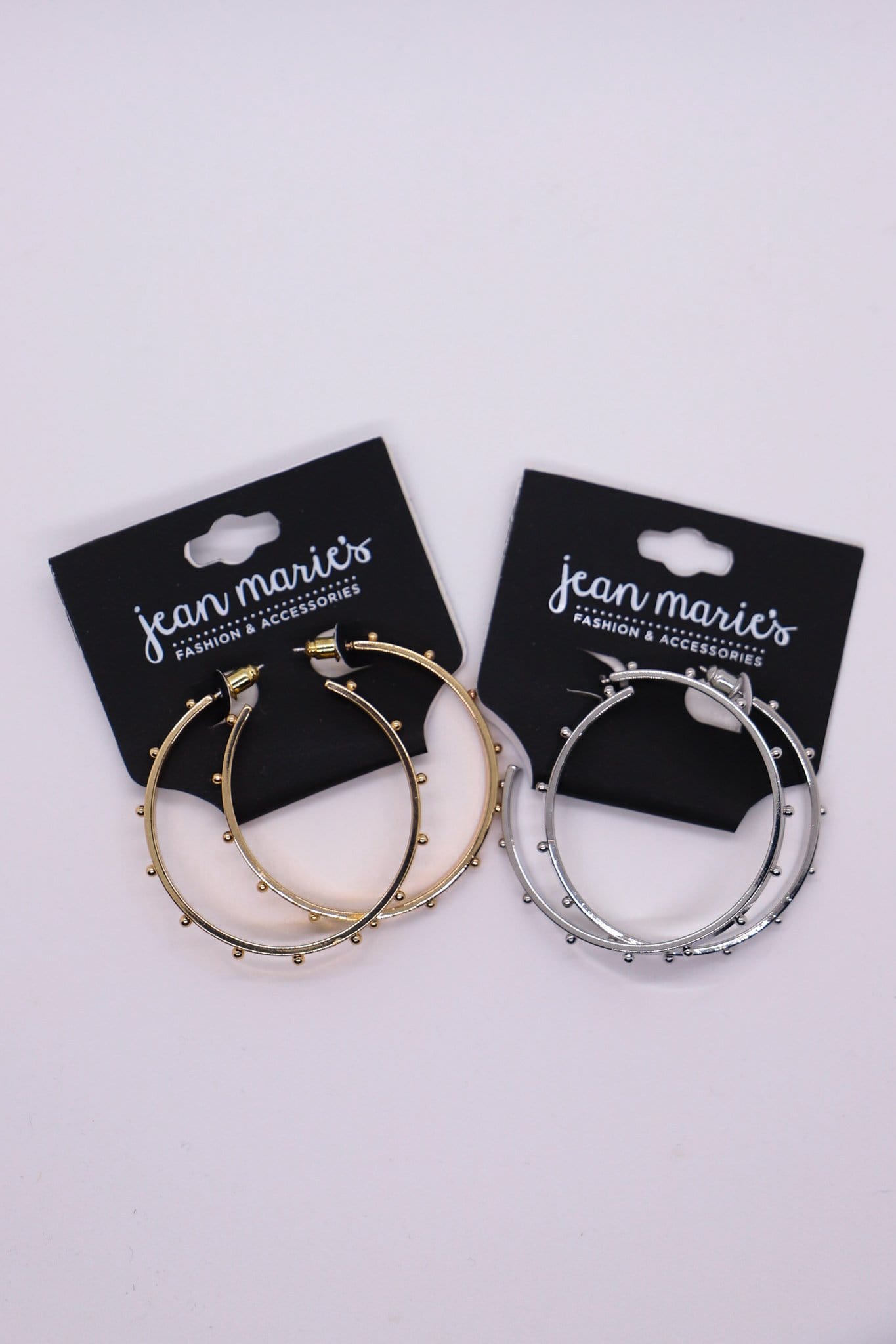 dot detail hoop earrings