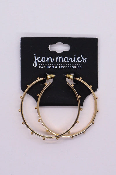 golden dot gold hoop earring 