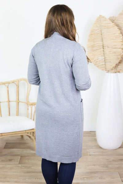 Solid Long Duster Cardigan
