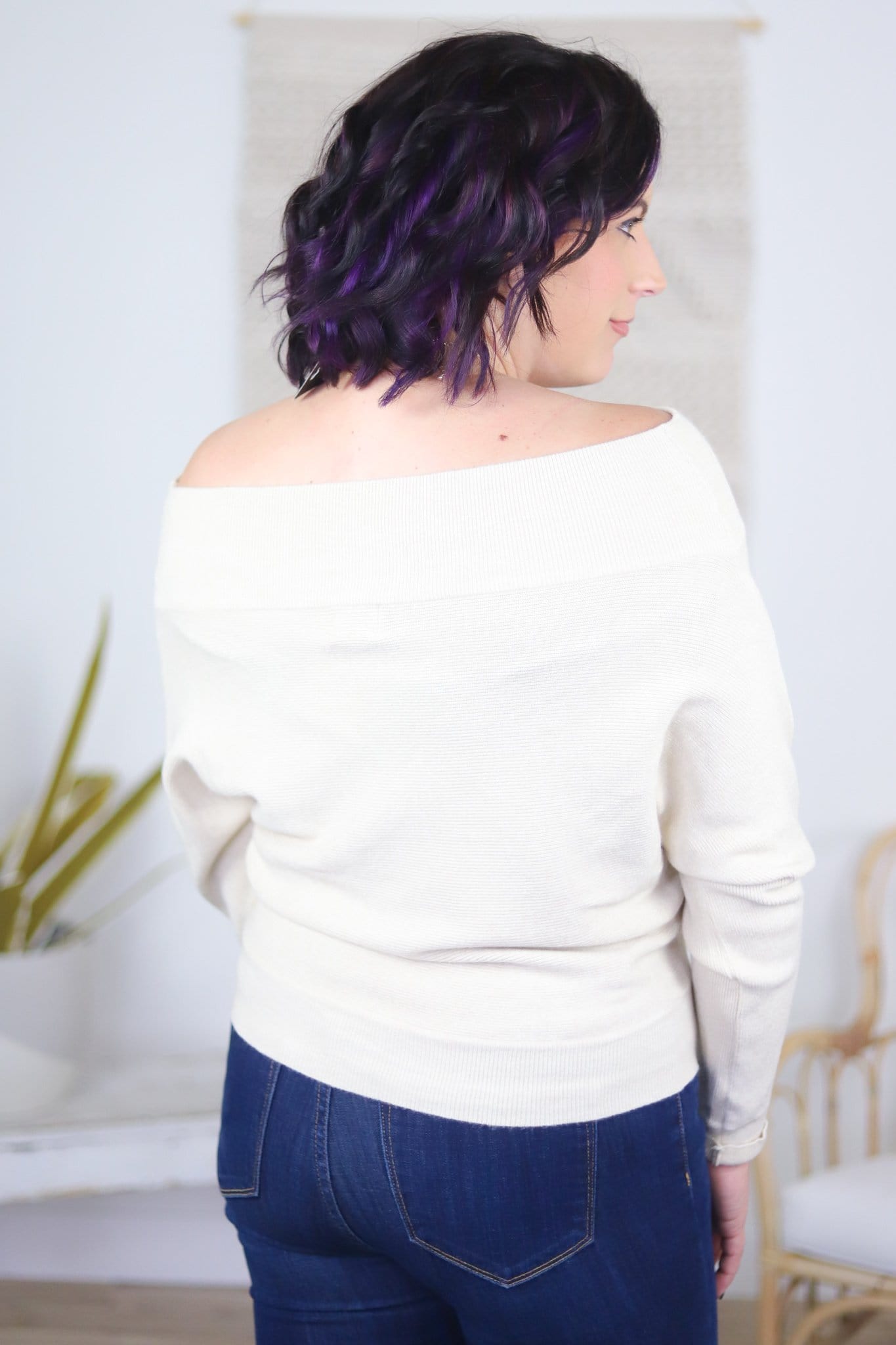 Solid Heathered Short Butter Sweater