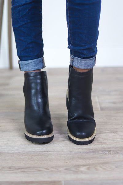 black boots front view