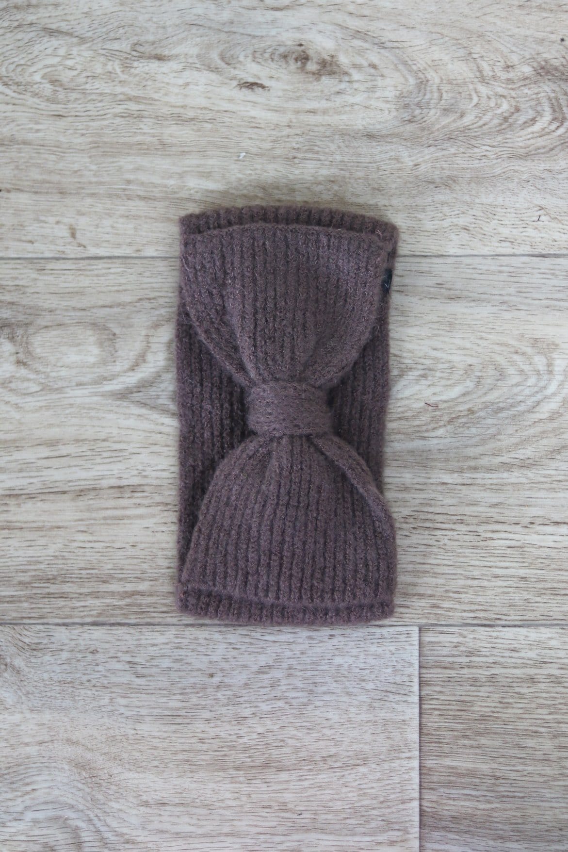 brown knit headband 
