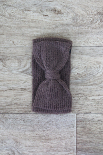 brown knit headband 
