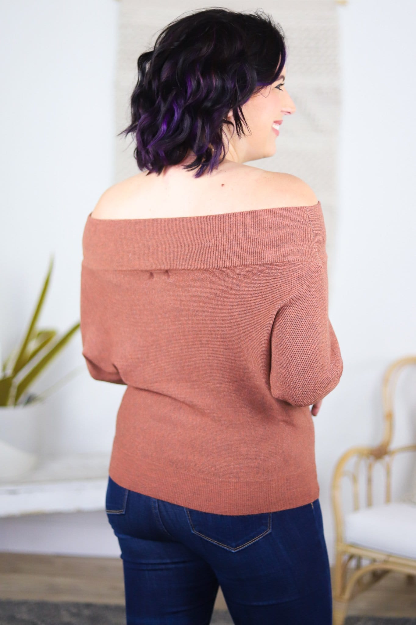 Solid Heathered Short Butter Sweater