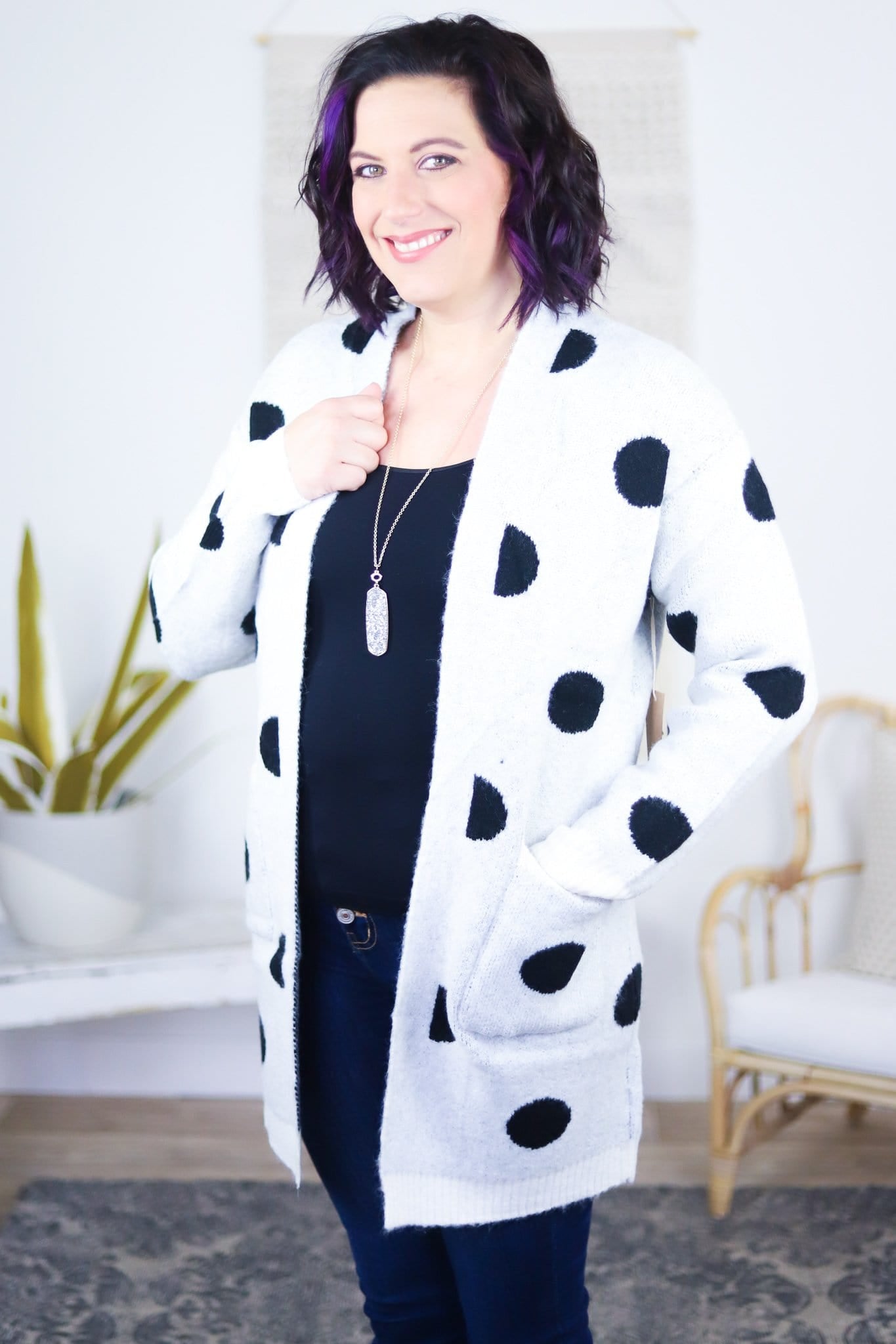 Modern Dot Cardigan