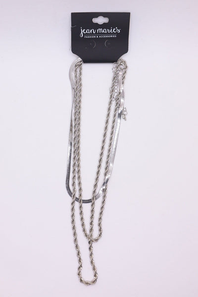Silver Snake Layer Necklace