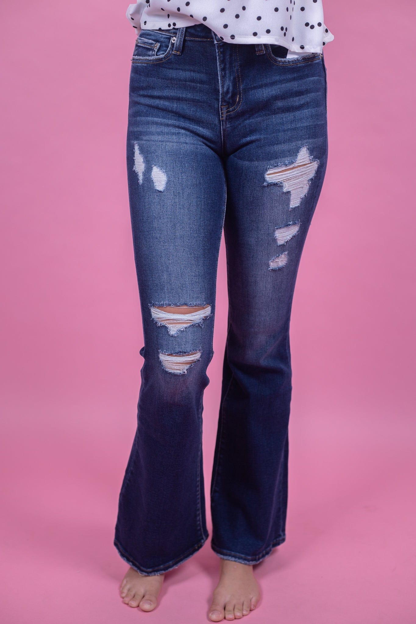 High-Rise Distressed Flare