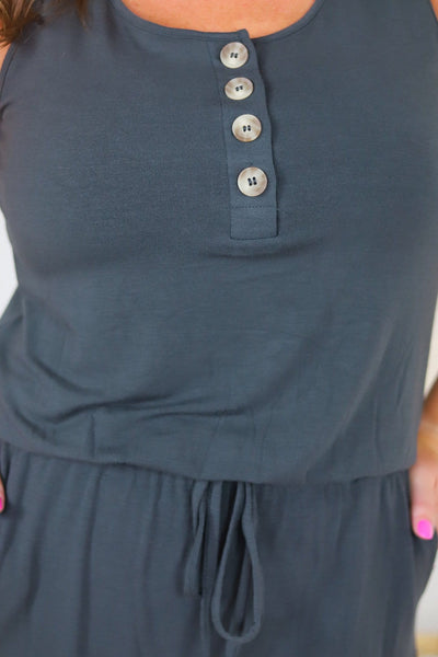 Sleeveless Jogger Jumpsuit - Neutral Collection