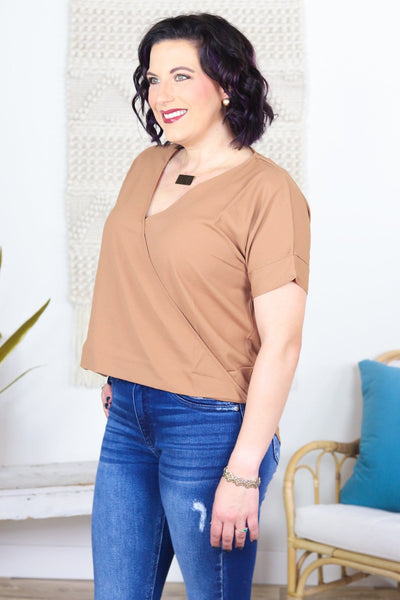 Cross Front Blouse Top
