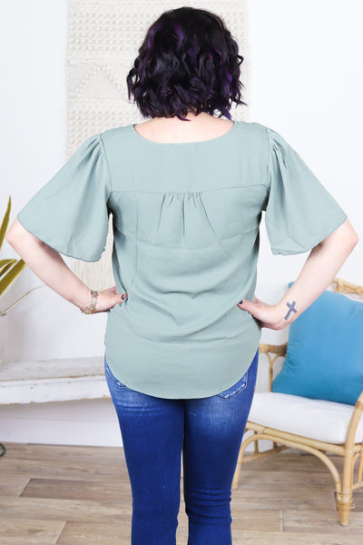 Flutter Sleeve Blouse