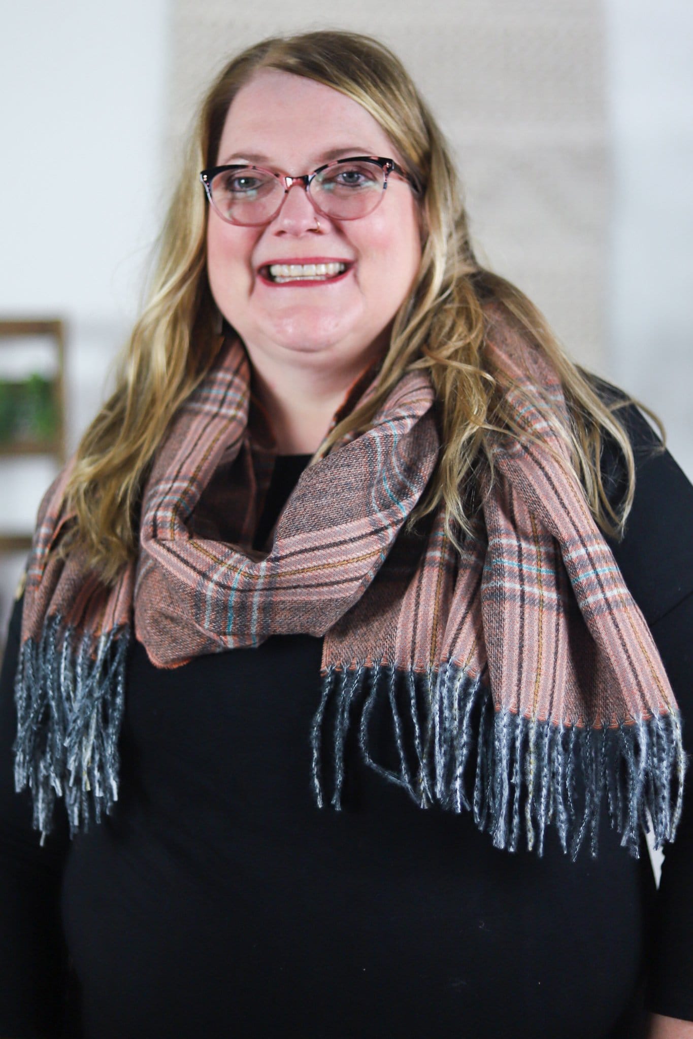 Orange Winter Flannel Scarf