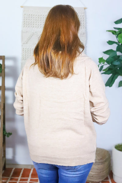 Natural Off Shoulder Sweater