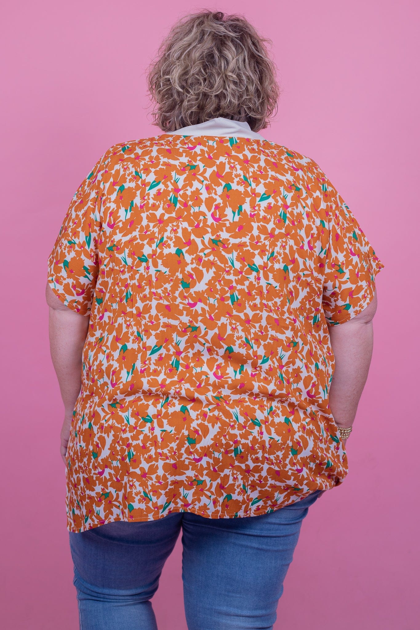 Orange Floral Kimono
