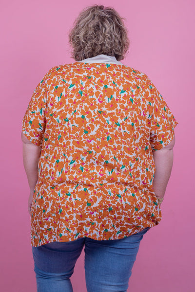 Orange Floral Kimono