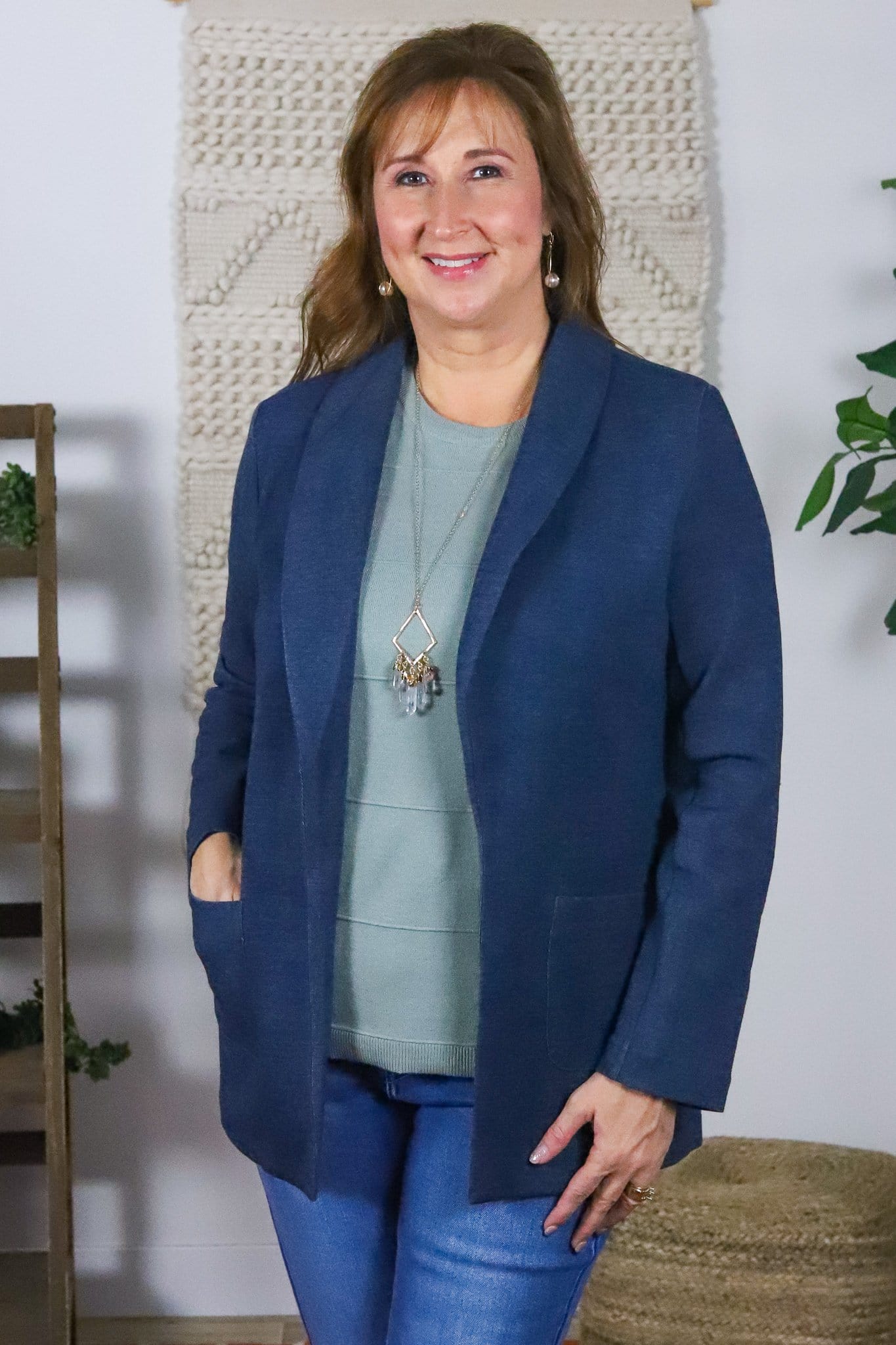 Indigo Denim Tribal Blazer