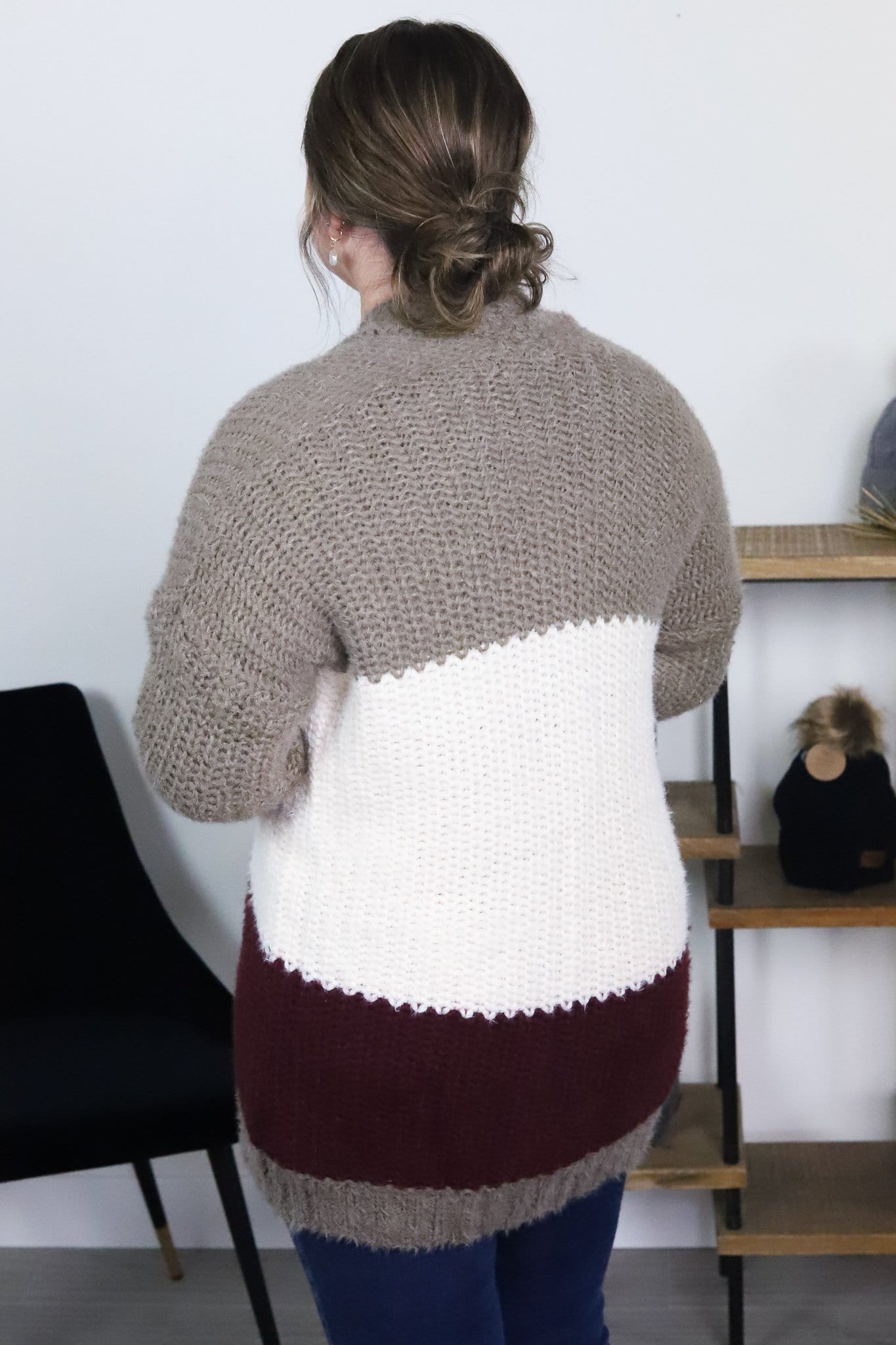 Colorblock Knitted Cardigan