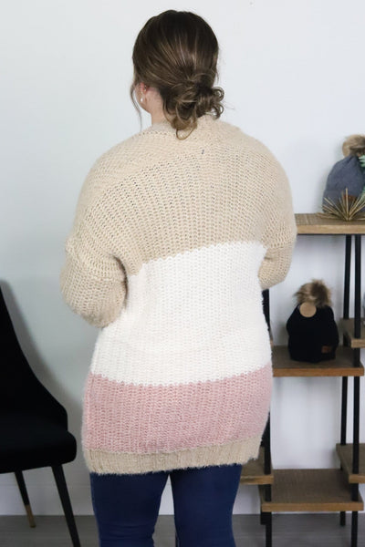 Colorblock Knitted Cardigan
