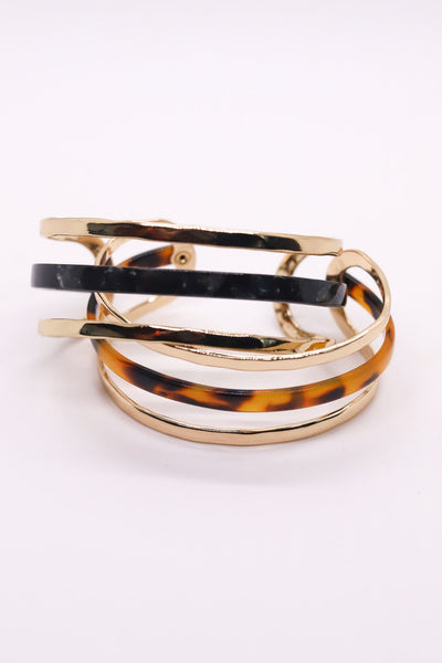 Acrylic Detail Cuff Bracelet